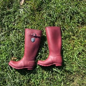 Kamika burgundy rain boots size 8